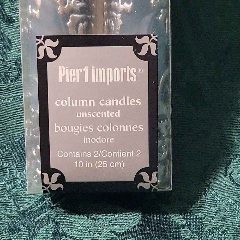 Pier 1 Column Candles, Unscented, NIP